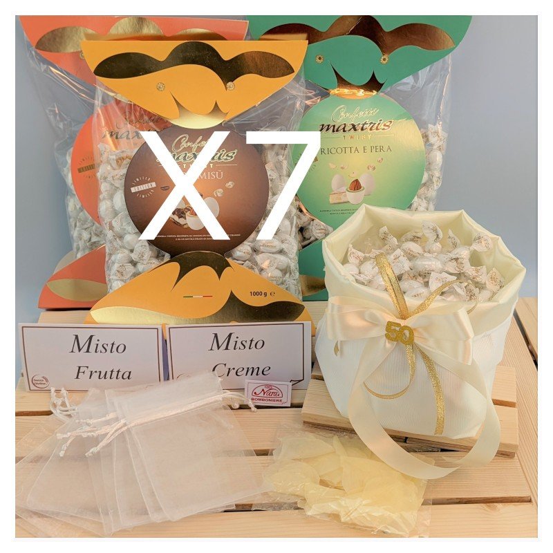 Kit confettata Nozze d'oro 75-95 Persone