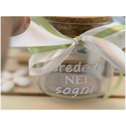 Barattolino in vetro dettaglio frase 1