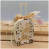 Scatolina porta confetti tema viaggio
