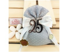 Bomboniere Nozze d'argento porta chiavi