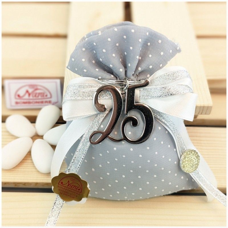 Bomboniere Nozze d'argento porta chiavi