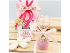 Clessidre Bomboniere Battesimo rosa