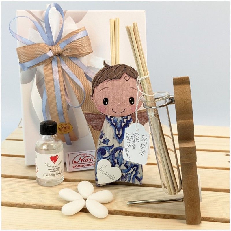 bomboniere profumatori battesimo vista posteriore