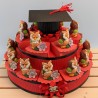 Torta di Bomboniere con gufi per laurea
