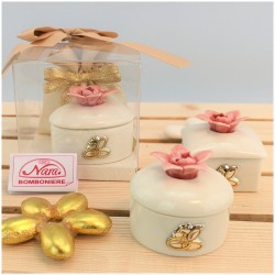 Bomboniere porcellana nozze d'oro