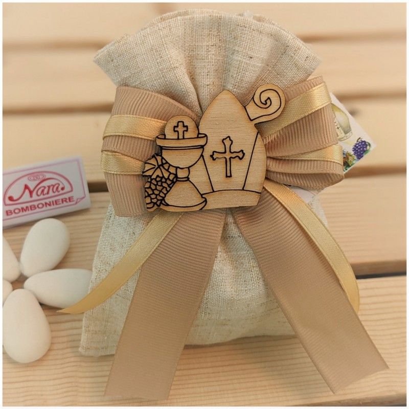 Bomboniere Comunione e Cresima Sacchettino con simbolo