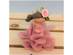 Fatine con abiti di petali portachiavi bomboniere