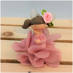 Fatine con abiti di petali portachiavi bomboniere