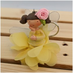 Fatine con abiti di petali portachiavi bomboniere