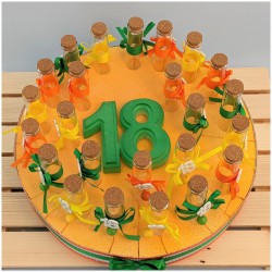 Torta di bomboniere per 18 anni