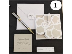 partecipazione fiore Collezione Claraluna Bomboniere