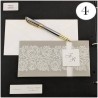 partecipazione pizzo grigio Collezione Claraluna Bomboniere