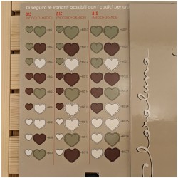 combinazioni possibili Claraluna Bomboniere set 2 Piattini cuore