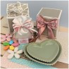 Claraluna Bomboniere set 2 Cuori verde macha