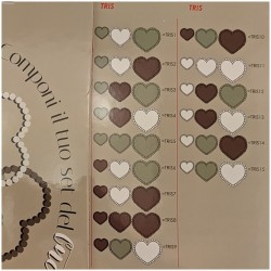 Combinazioni dei colori Claraluna Bomboniere set 3 piattini Cuore