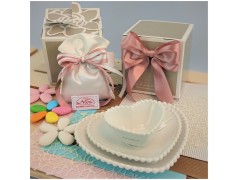 Claraluna Bomboniere set Cuore 3 piattini