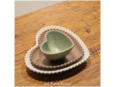 Claraluna Bomboniere set Cuore 3 piattini