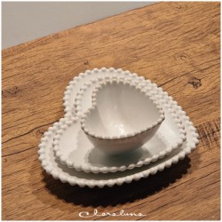 Claraluna Bomboniere set Cuore 3 piattini