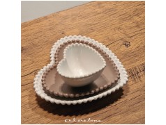 Claraluna Bomboniere set Cuore 3 piattini