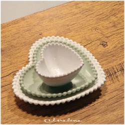 Claraluna Bomboniere set Cuore 3 piattini