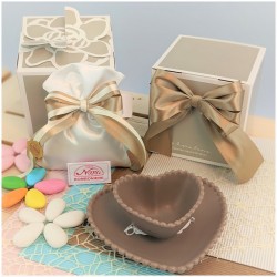 Set Ciotola e Piattino a Cuore di Claraluna Bomboniere