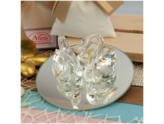 Bomboniera per nozze d'oro cigno in Cristallo