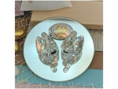 Bomboniera per nozze d'oro cigno in Cristallo