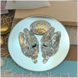 Bomboniera per nozze d'oro cigno in Cristallo