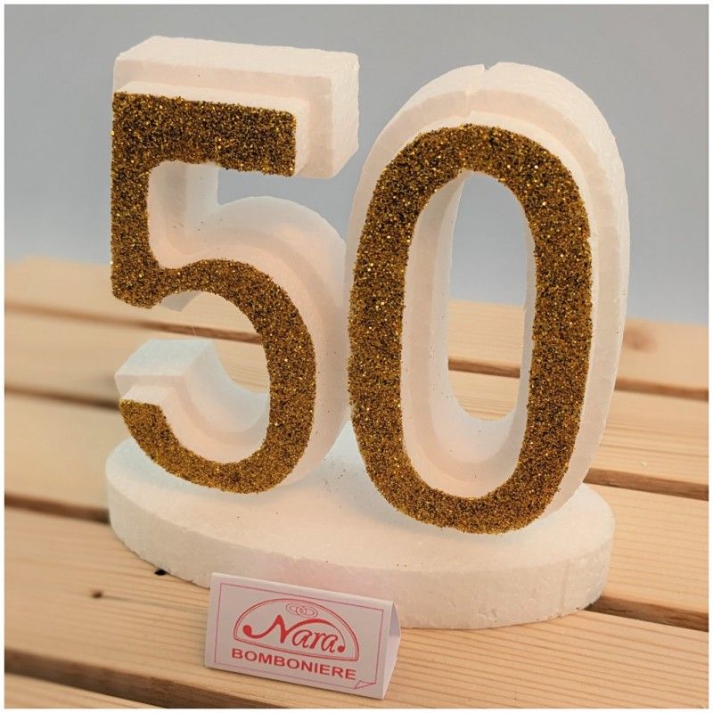 Numero 50 in polistirolo