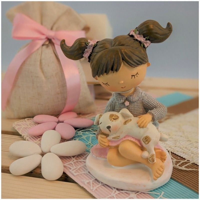 Bomboniere Comunione bambina con cucciolo di cane