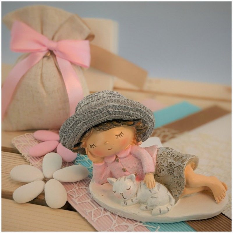 Bomboniere Comunione bambina con Gattino