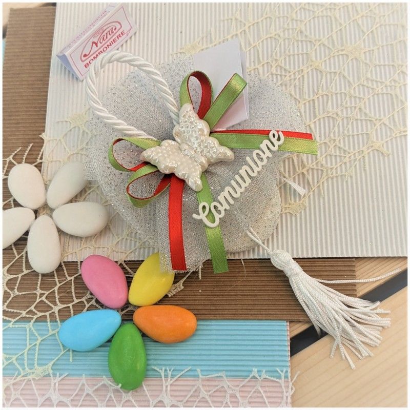 Bomboniera farfalla su saponetta profumata