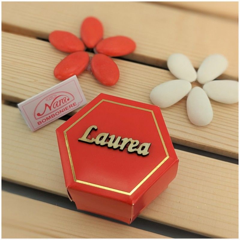 Bomboniere portaconfetti scatolina esagonale