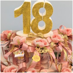 Bomboniere 18 Anni con nome in plexiglas