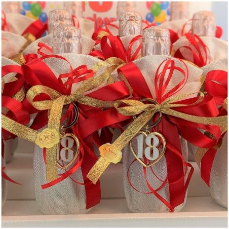 Bottiglie prosecco idea Bomboniere 18 anni