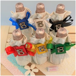 Bomboniere 18 anni bottiglie di vino piccole con applicazione