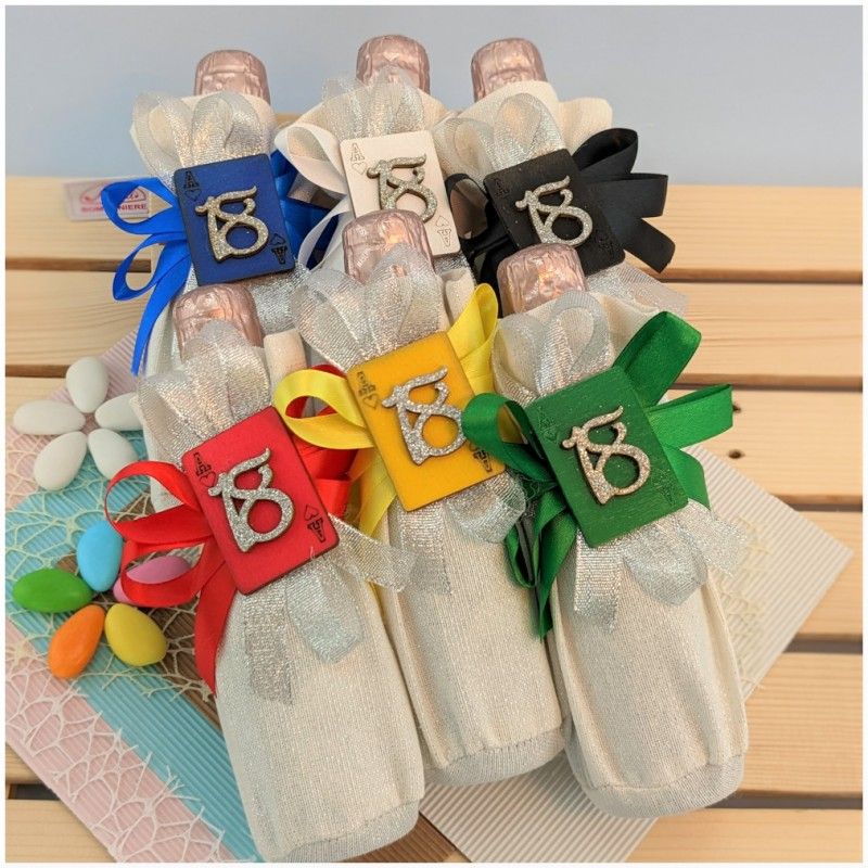 Bomboniere 18 anni bottiglie di vino piccole con applicazione