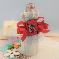 Bomboniere 18 anni bottiglie di vino piccole con applicazione