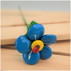 Bomboniera Segnaposto fiore di sulmona blu