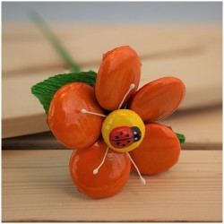 Bomboniera Segnaposto fiore di sulmona arancioni