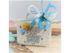 Bomboniere Battesimo originali Valigette elefante Azzurro