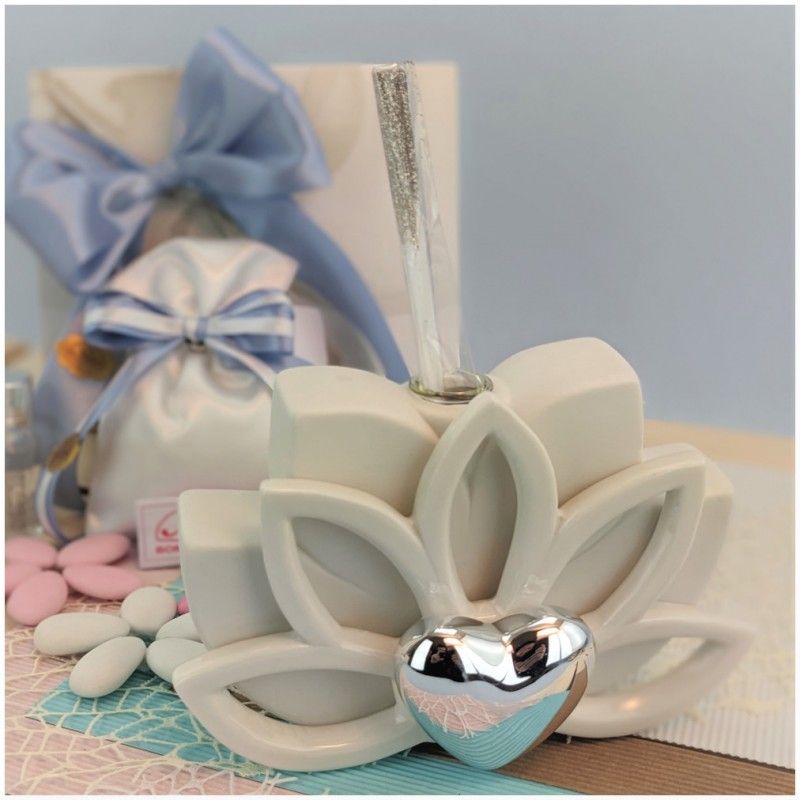 Profumatore Claraluna fiore di loto grande argento