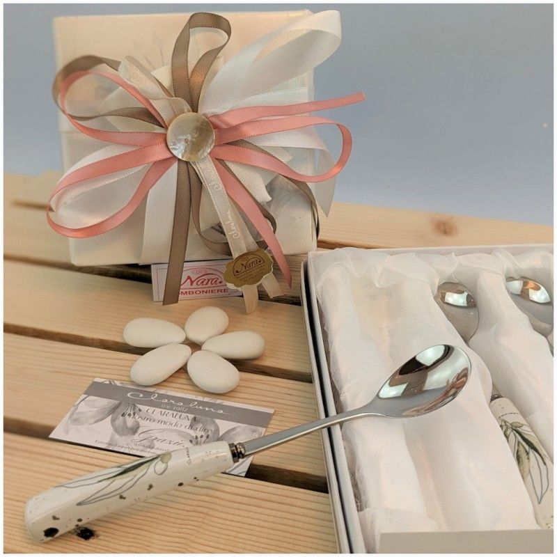 Set 4 Cucchiaini caffè Claralauna Bomboniere