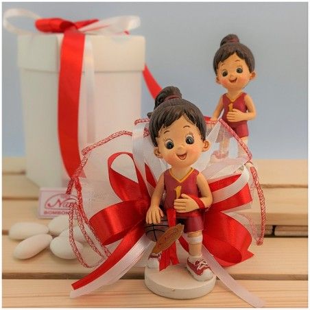 Basket Bomboniere giocatrice bambina