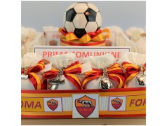 Bomboniera Calcio della Roma con portachiavi