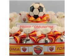 Bomboniera Calcio della Roma con portachiavi