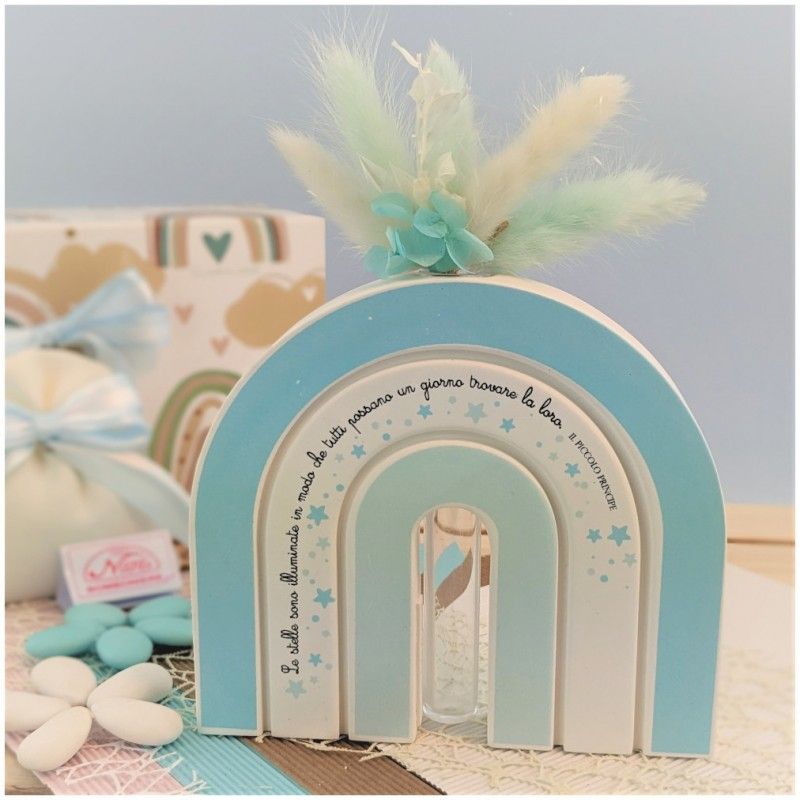 Bomboniera Battesimo Claraluna arcobaleno profumatore