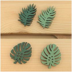 Scatolina Portaconfetti green foglie assortite