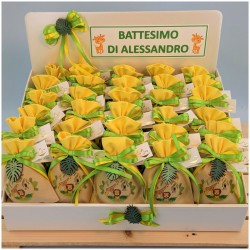 Bomboniere tema giungla Sacchettino portaconfetti