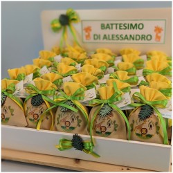 Bomboniere tema giungla Sacchettino portaconfetti